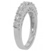 1.50 Ct Round Diamond Wedding Band in Stylish 14 kt White Gold Mounting Rings